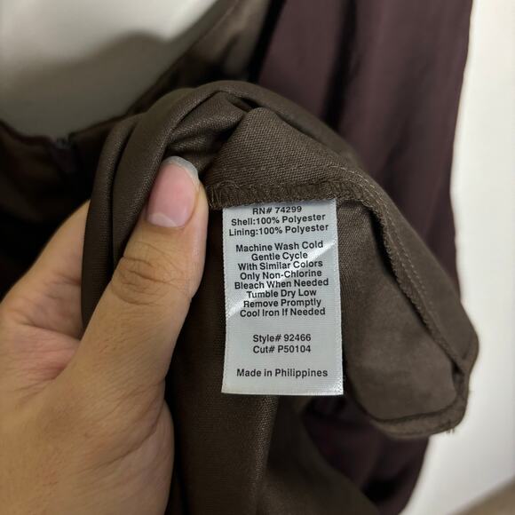 Los Angeles Woman Brown Vintage Maxi Dress Sz 22W - Picture 5 of 10